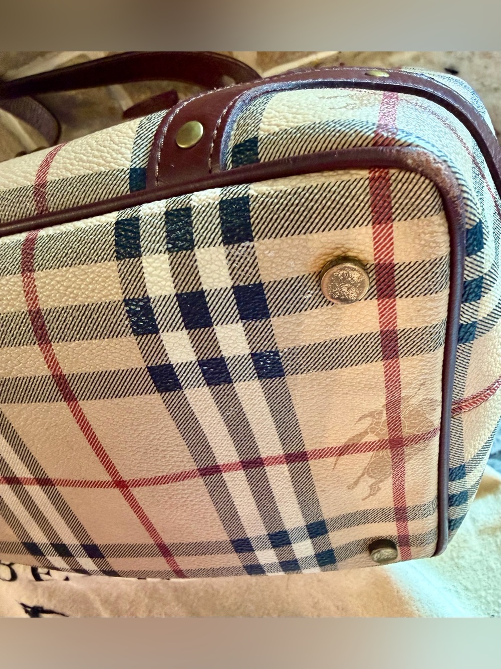 Authentic Burberry Haymarket Shoulder Bag - Picture 14 of 16